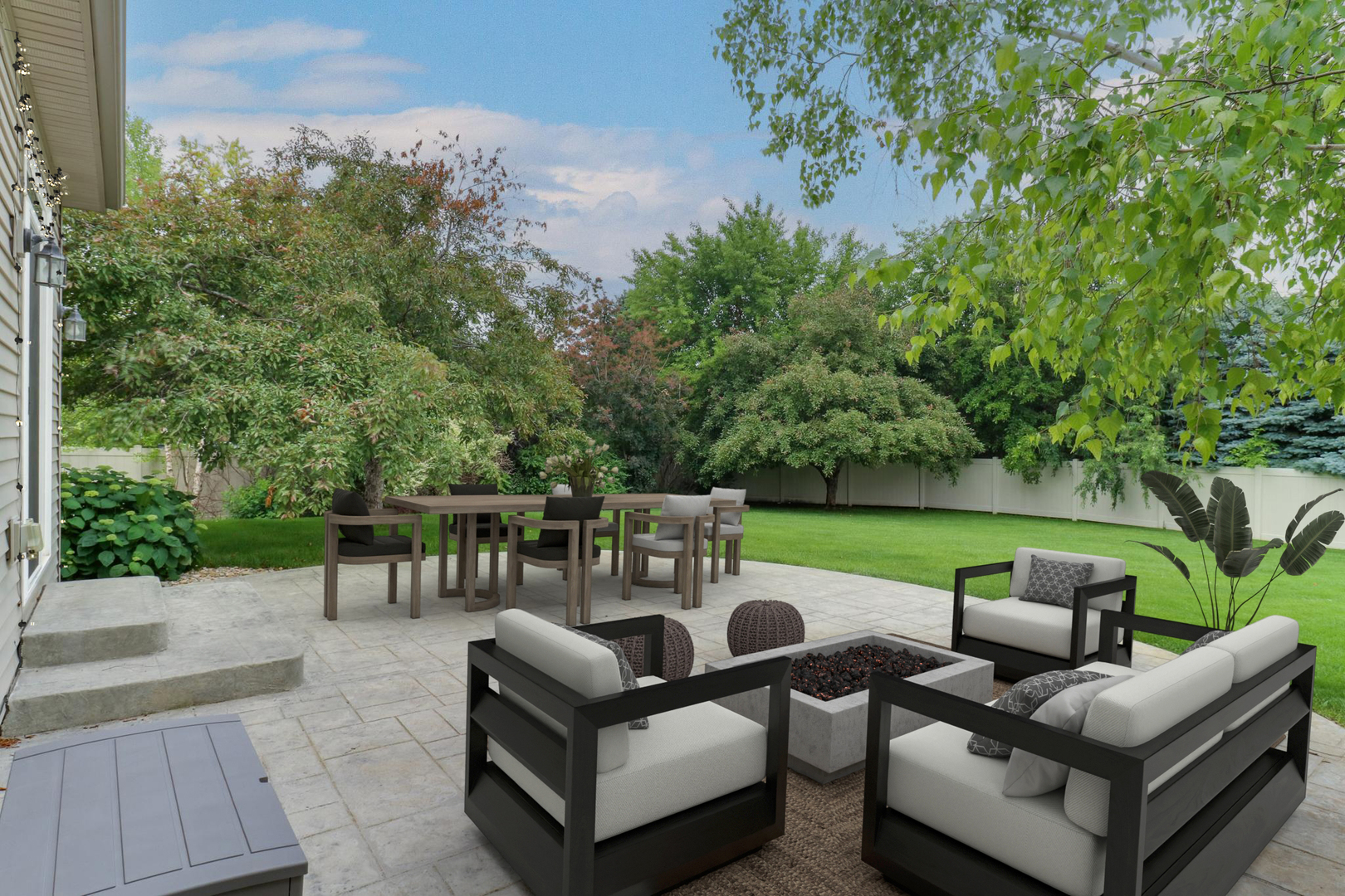 69 Brookstone Circle Bloomington, IL 61704 - Photo 59 of 63 a view of a patio with couches chairs and a table and chairs