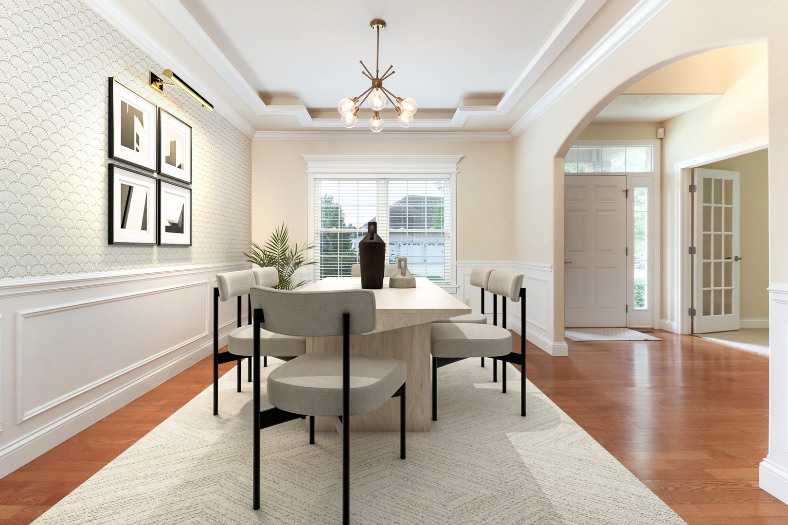 69 Brookstone Circle Bloomington, IL 61704 - Photo 7 of 63 a view of a dining room with furniture and wooden floor