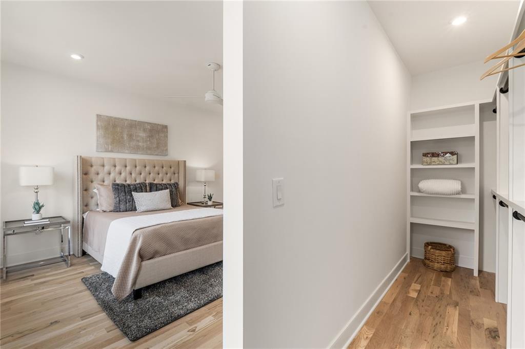 1237 Memorial Drive Southeast, Unit 403 Atlanta, GA 30316 - Photo 19 of 38 a bedroom with a bed and a window