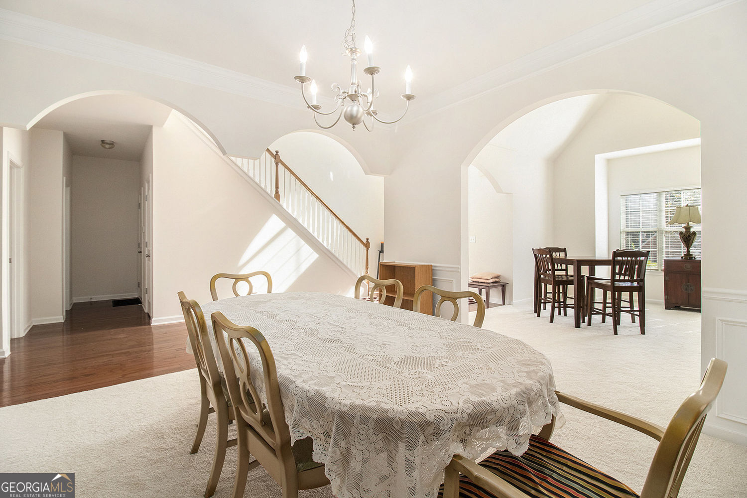 48 Garden View Terrace Newnan, GA 30263 - Photo 11 of 25 a view of a dining room with furniture and wooden floor