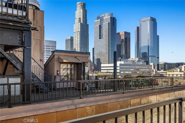 a view of a city that has tall buildings