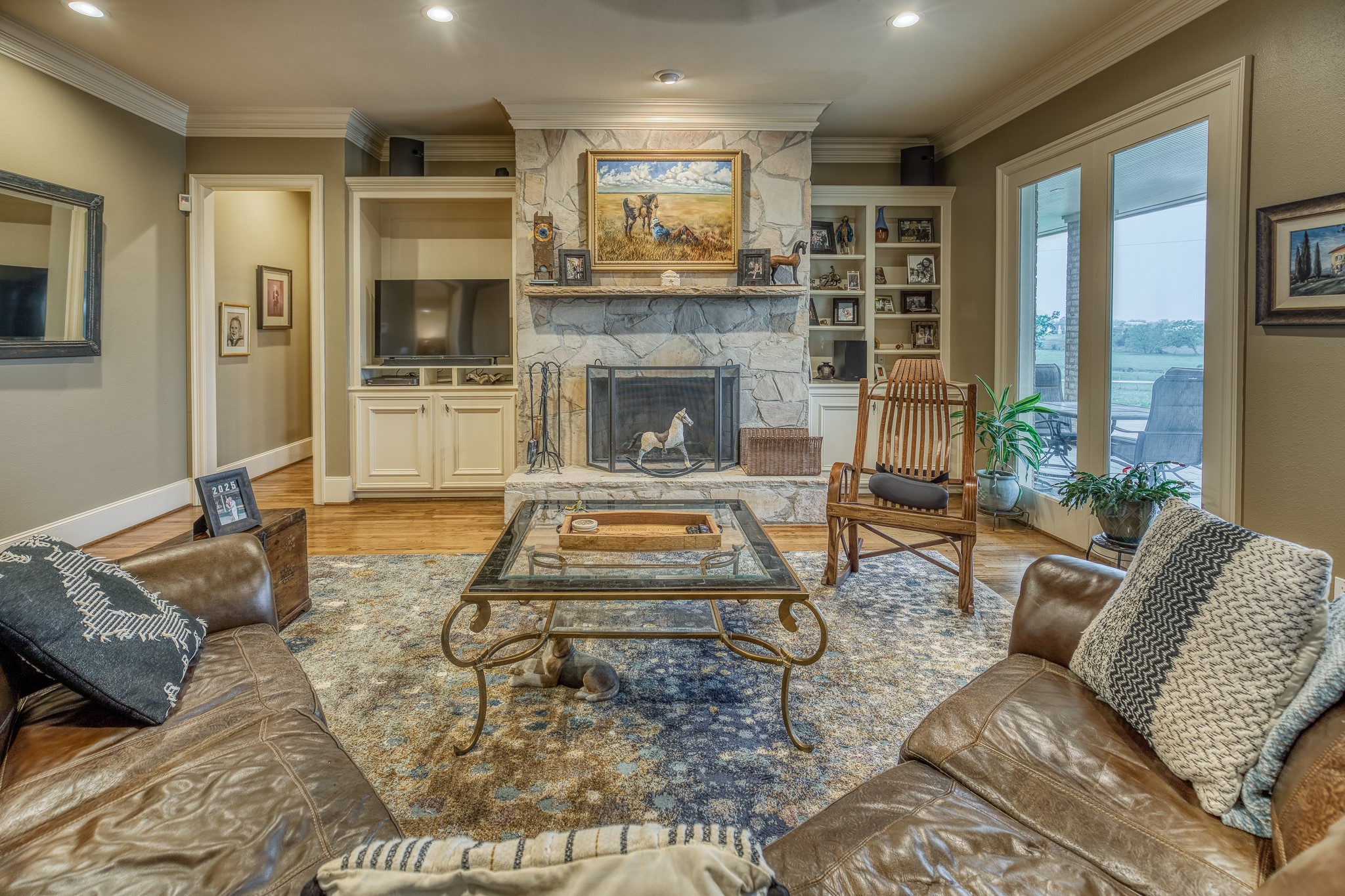 2204 Carter Road Bellville, TX 77418 - Photo 7 of 30 a living room with furniture and a fireplace
