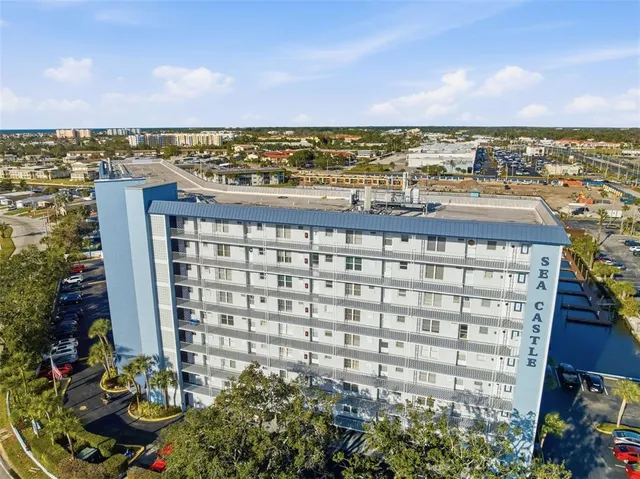 a view of a city that has tall buildings