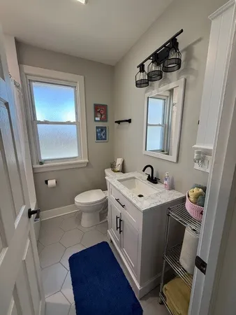 a bathroom with a bathtub and shower