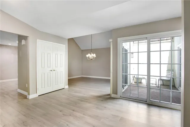 a view of empty room with a window