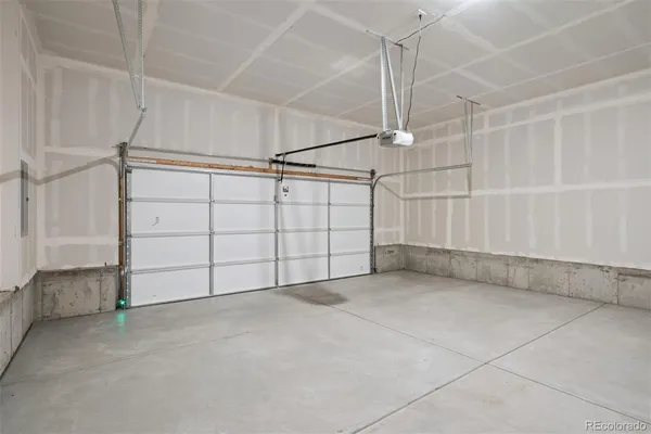a view of a garage