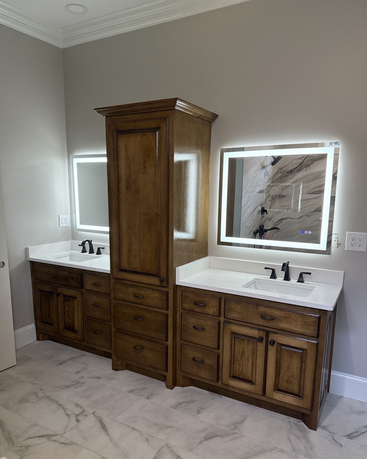7402 Cold Harbor Court Fairview, TN 37062 - Photo 23 of 48 a bathroom with a granite countertop sink vanity and mirror
