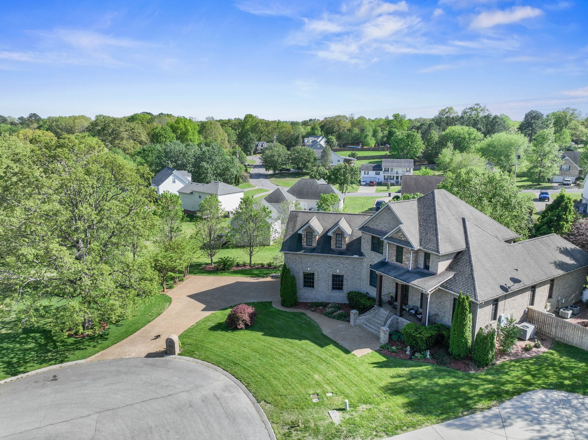 7402 Cold Harbor Court Fairview, TN 37062 - Photo 47 of 48 a aerial view of a house with garden space and street view