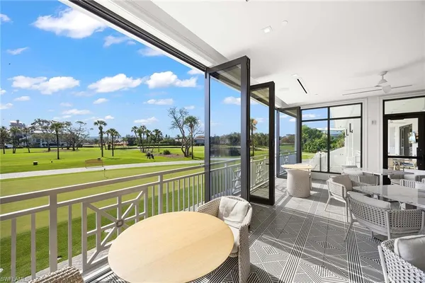 a outdoor space with furniture