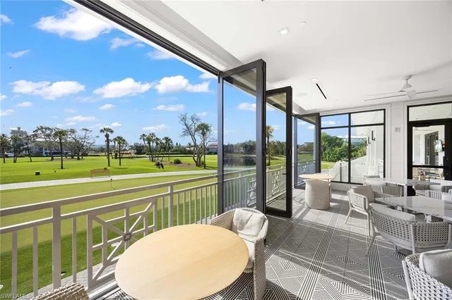 a outdoor space with furniture