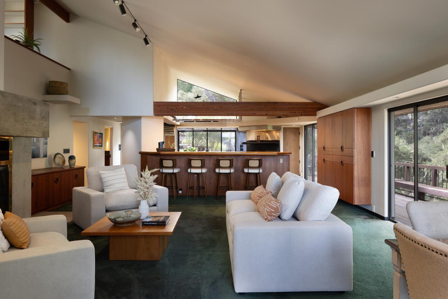 571 Viejo Road Carmel, CA 93923 - Photo 30 of 41 a living room with furniture and a large window