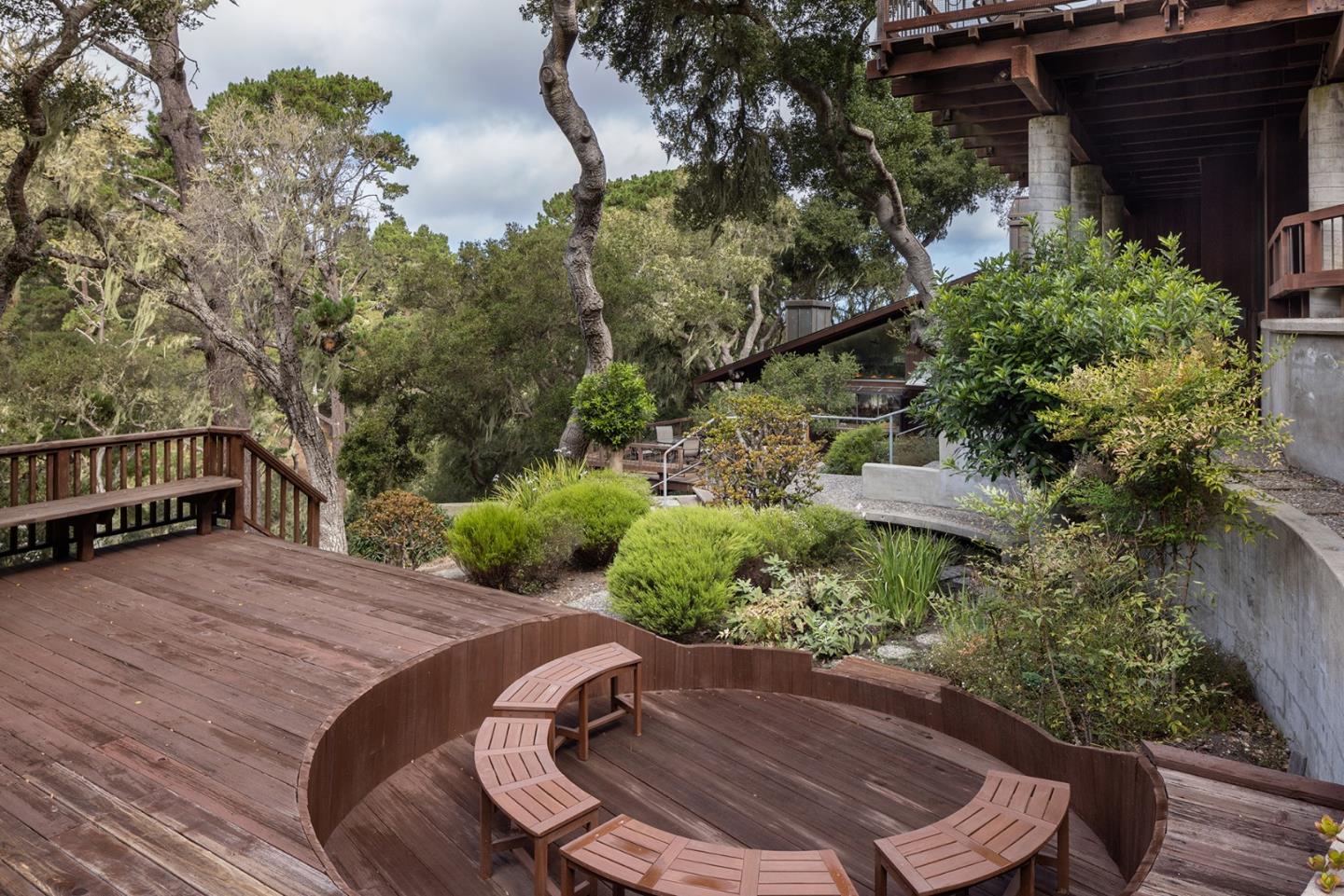 571 Viejo Road Carmel, CA 93923 - Photo 38 of 41 a view of a backyard with wooden deck