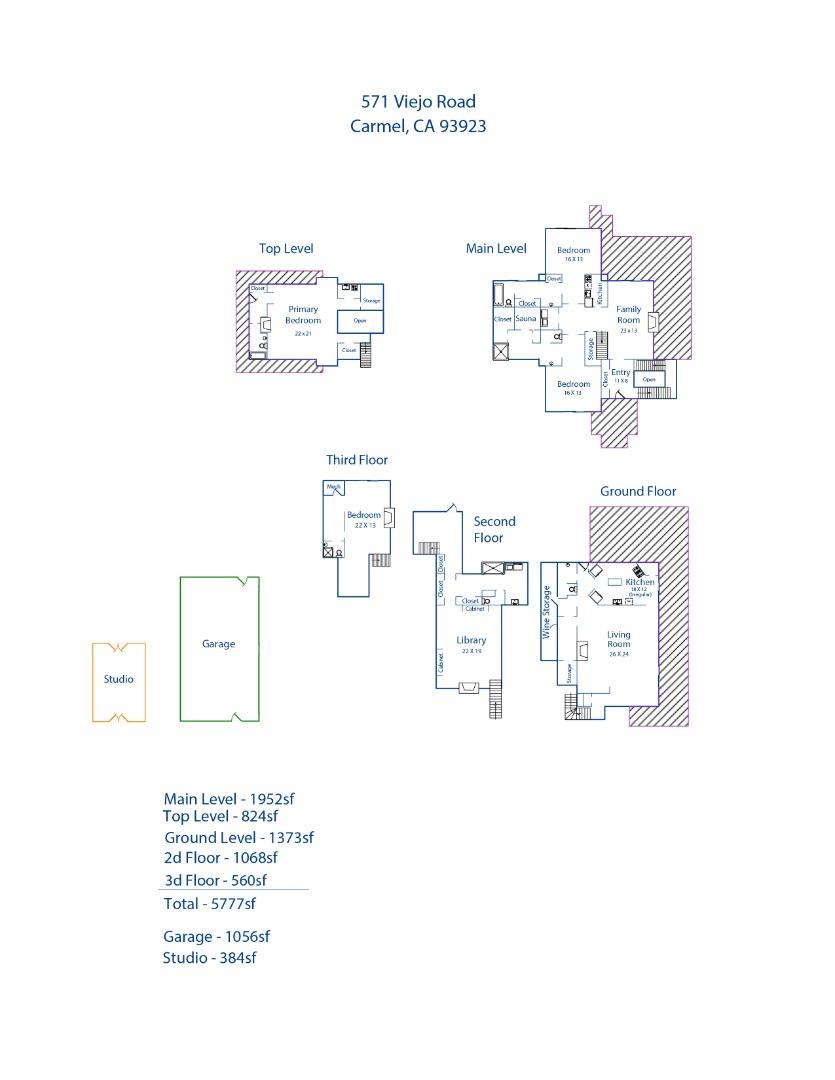 571 Viejo Road Carmel, CA 93923 - Photo 41 of 41 a picture of a floor plan