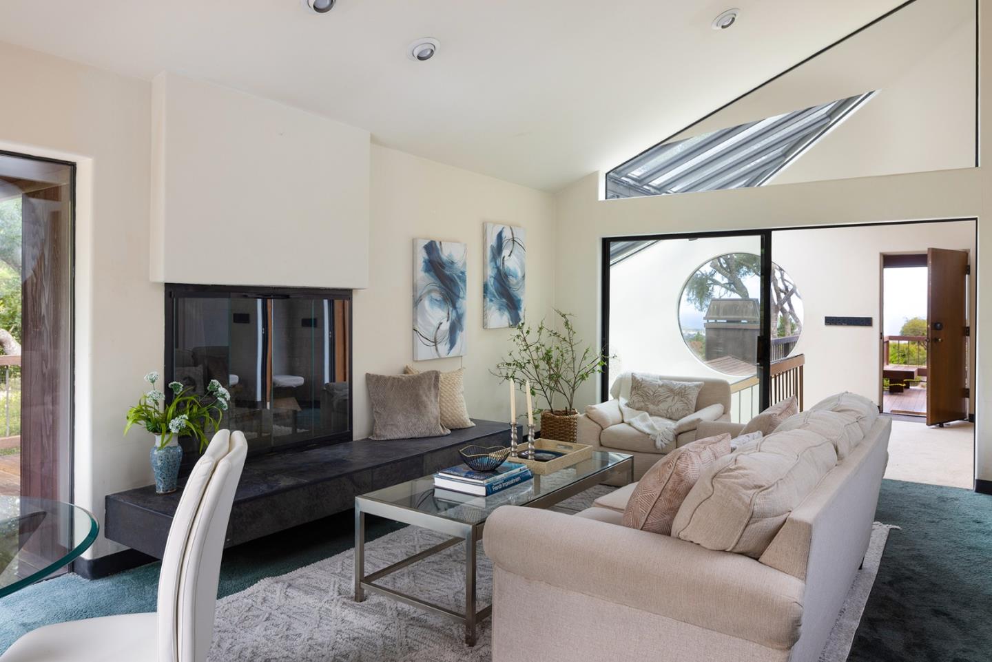 571 Viejo Road Carmel, CA 93923 - Photo 8 of 41 a living room with furniture and a potted plant