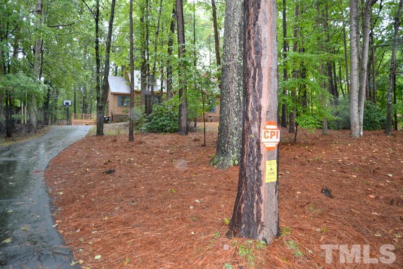 5204 Country Trail Raleigh, NC 27613 - Photo 22 of 23 a backyard of a house with lots of green space