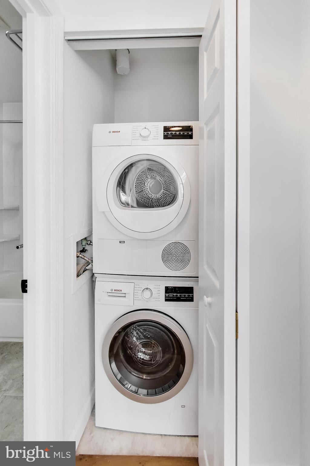 1830 17th Street Northwest, Unit 501 Washington, DC 20009 - Photo 15 of 22 Quiet Bosch laundry appliances in unit