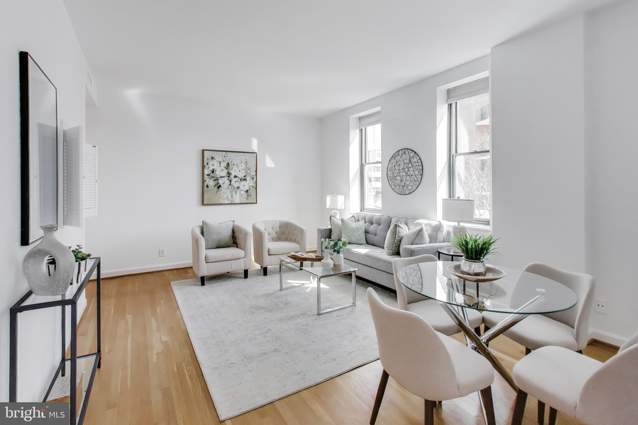 1830 17th Street Northwest, Unit 501 Washington, DC 20009 - Photo 5 of 22 Southern exposure and view; gleaming wood flooring