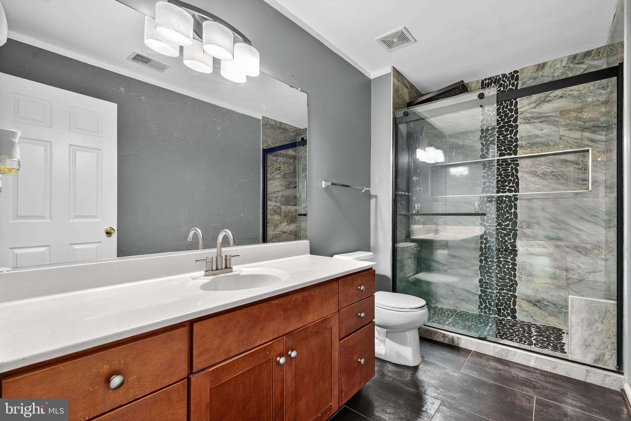751 Holly Leaf Road Culpeper, VA 22701 - Photo 47 of 65 a bathroom with a double vanity sink toilet and shower