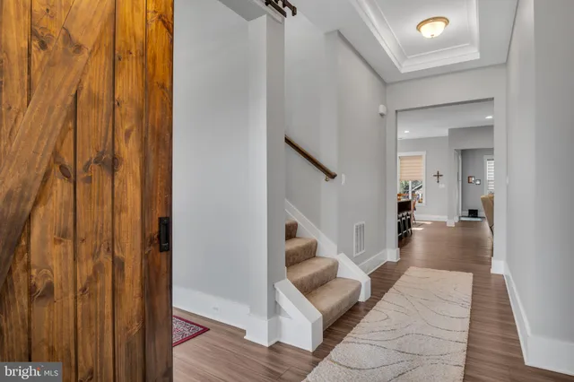 a view of a bench in a garden