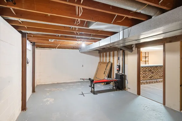 a view of room with gym equipment