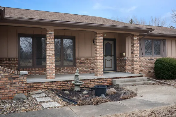 a front view of a house
