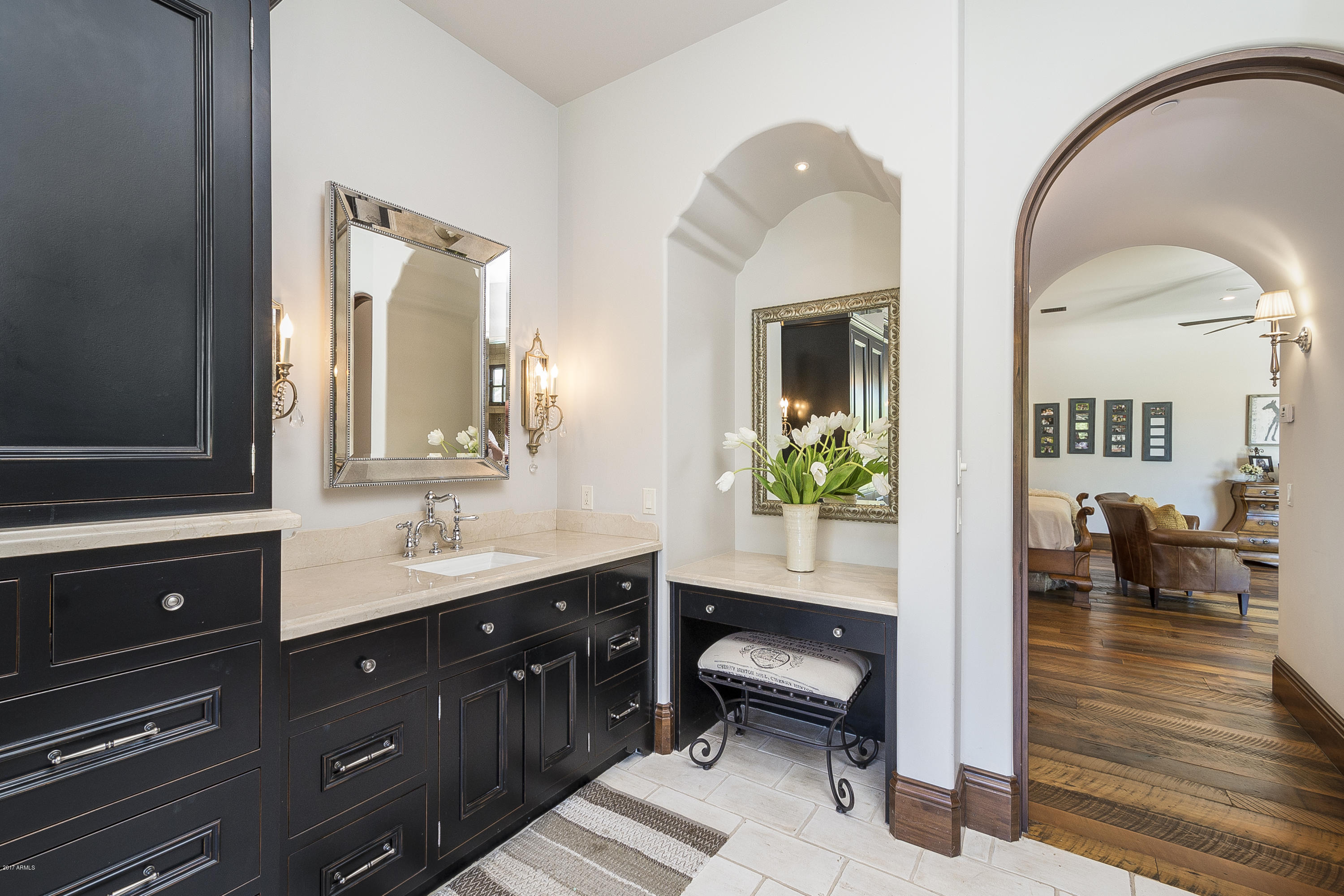 6915 East Sunnyvale Road Paradise Valley, AZ 85253 - Photo 22 of 27 Master Vanity and Hall