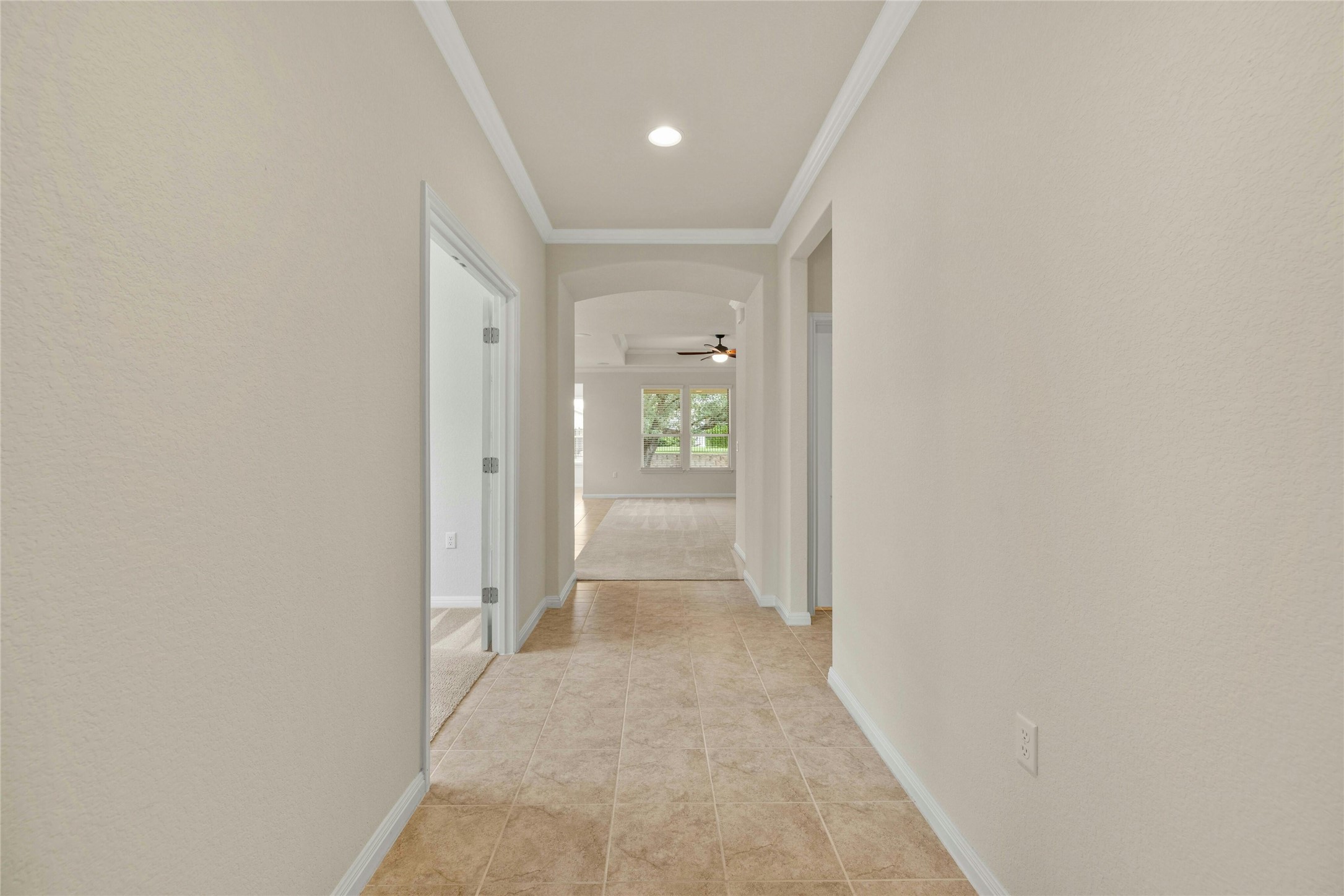203 Longview Lane Georgetown, TX 78633 - Photo 18 of 37 a view of a hallway with wooden shelves