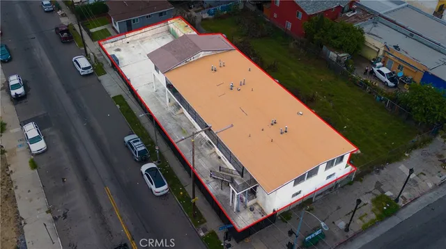 an aerial view of a city