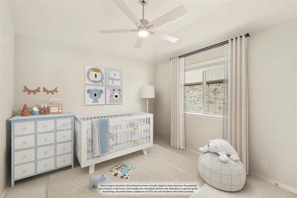 1098 Foxtail Drive Justin, TX 76247 - Photo 35 of 40 a bedroom with a bed and a window