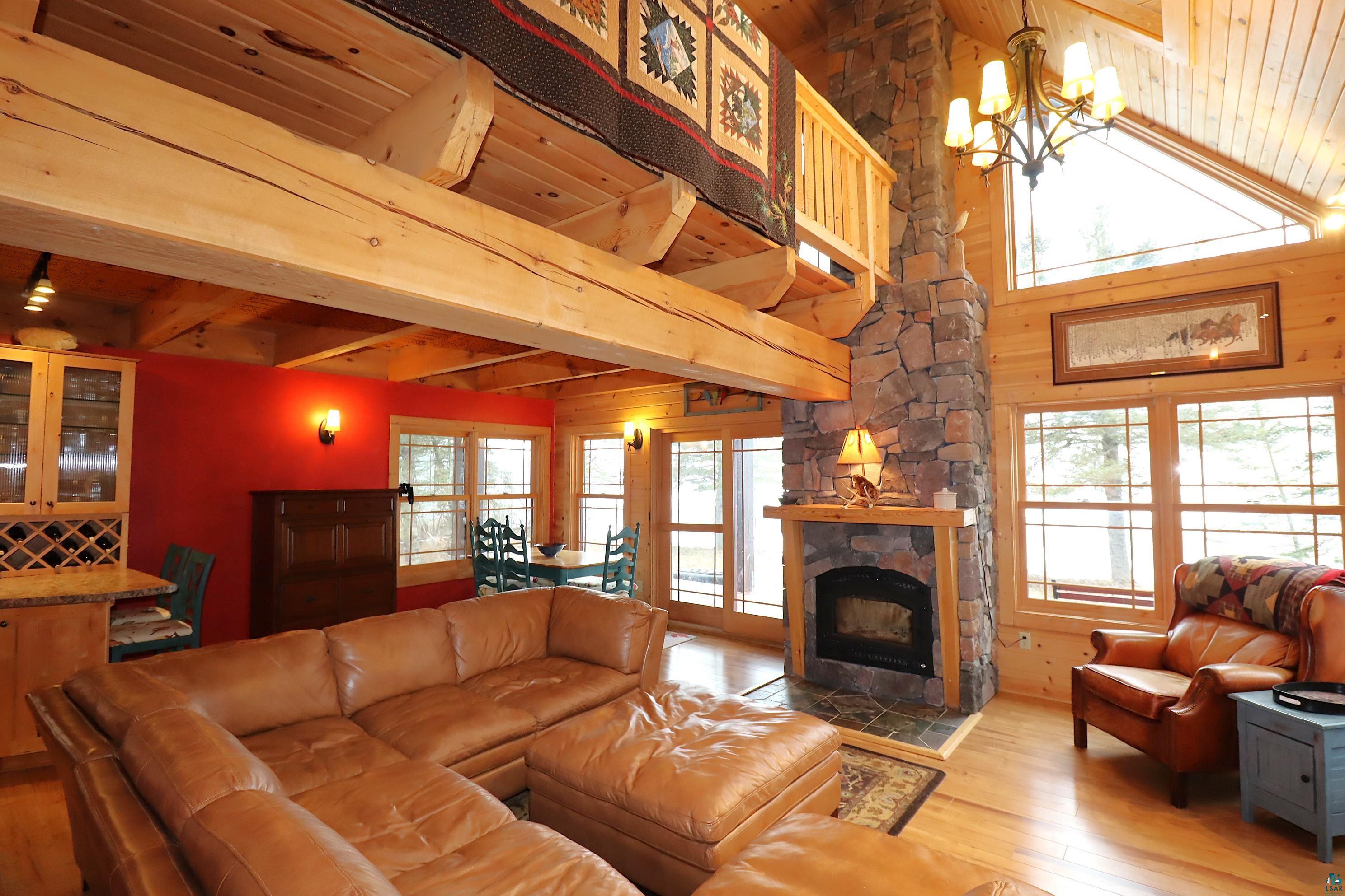 90015 Bark Point Road Herbster, WI 54844 - Photo 7 of 50 Fireplace Center Stage