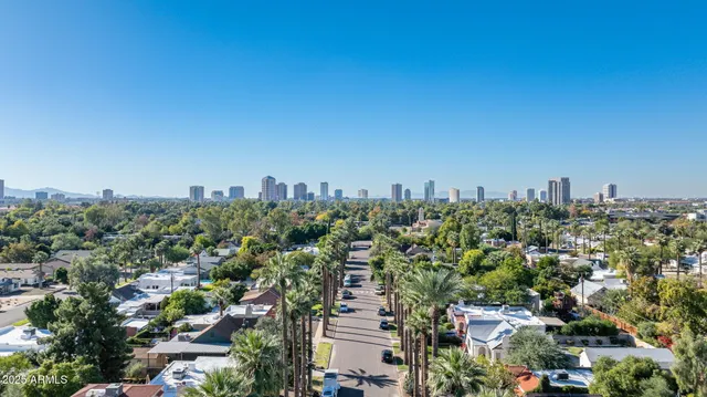 an aerial view of a city