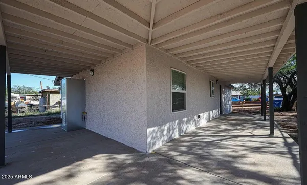 a view of a porch