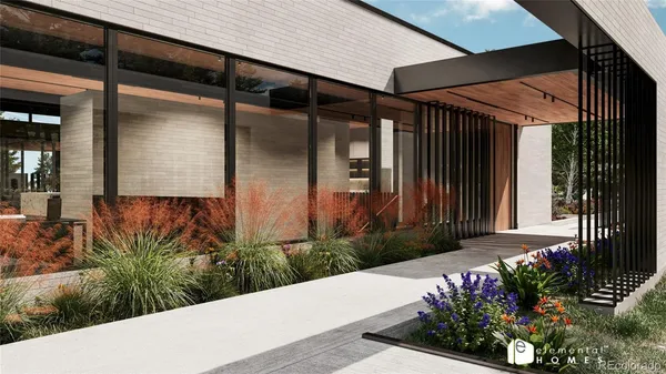 a front view of a house