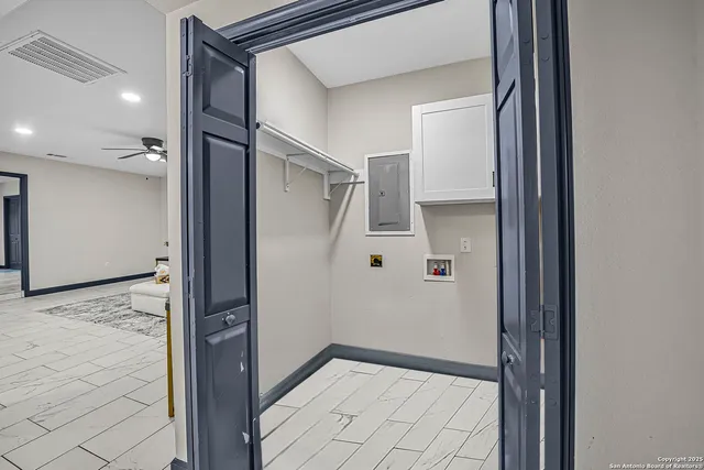 a view of hallway with hallway and closet