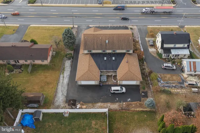 front view of a house with a street