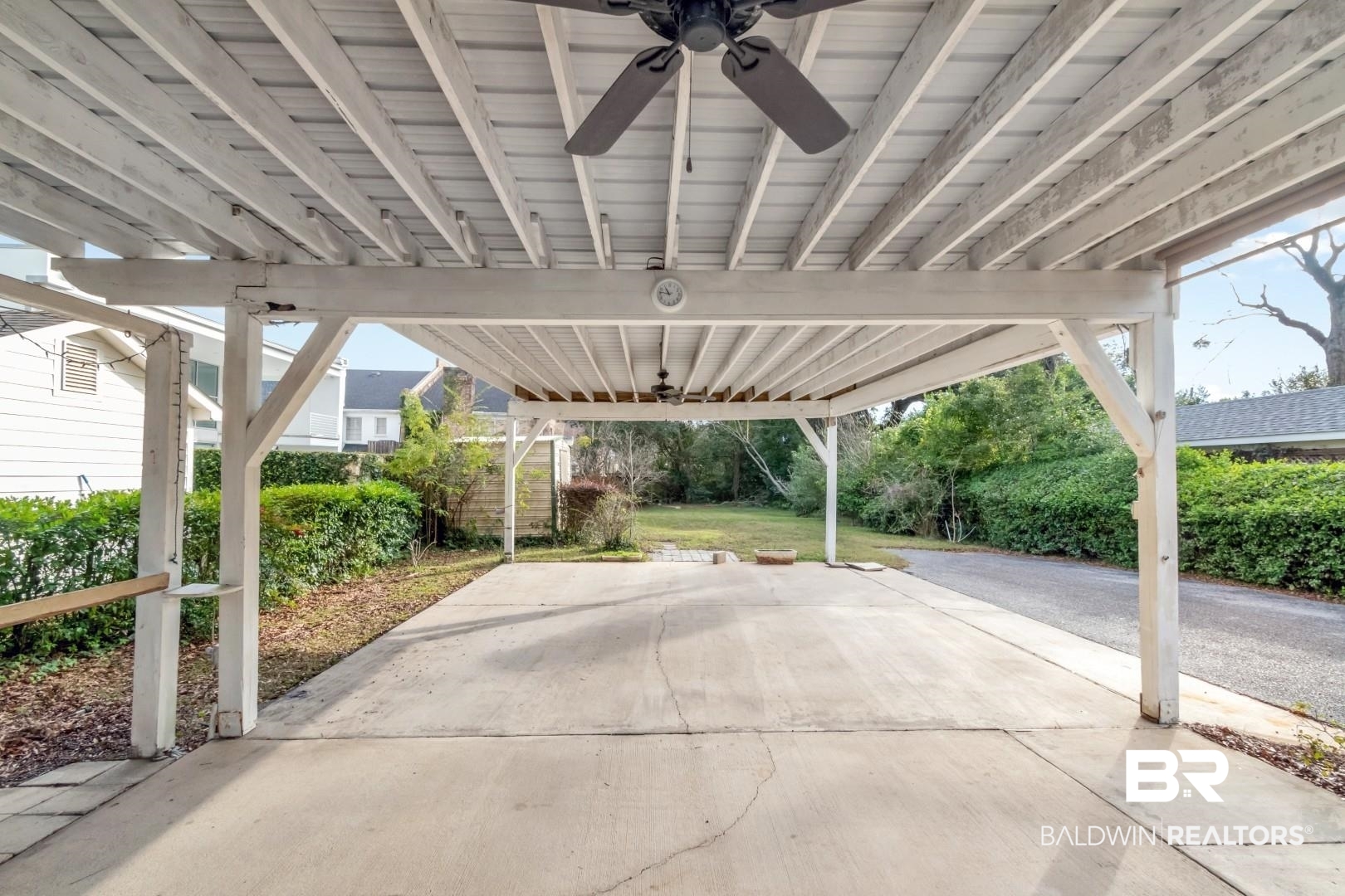 4305 Stein Street Mobile, AL 36608 - Photo 18 of 22 View of patio featuring a carport and ceiling fan