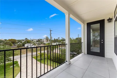 a view of a city from a balcony