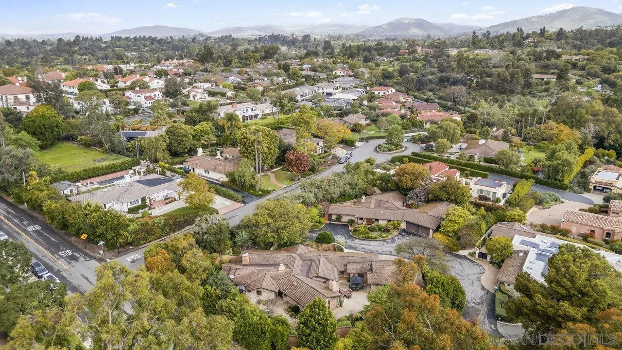 6101 Camino Selva Rancho Santa Fe, CA 92067 - Photo 33 of 35 an aerial view of residential houses with outdoor space and trees