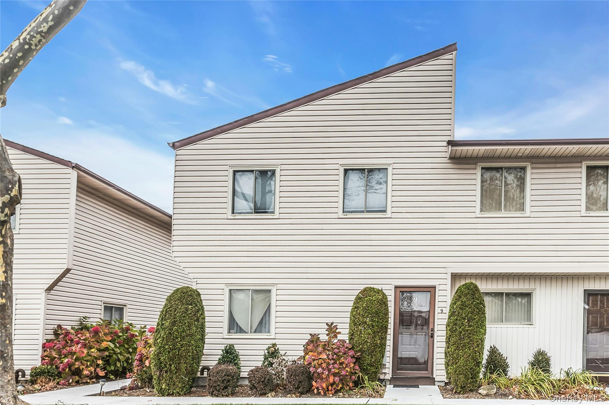 a front view of a house