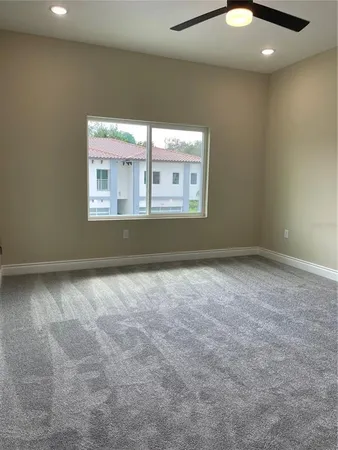 an empty room with a window