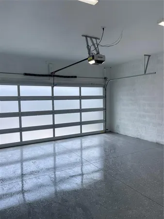 a view of a garage