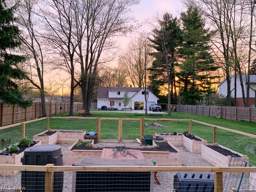 10029 Prospect Road Strongsville, OH 44149 - Photo 22 of 28 Fenced garden area at the back of the fenced backyard.