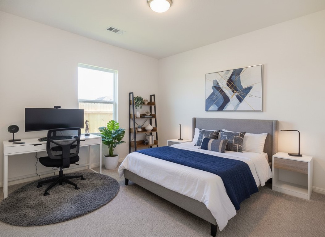 1524 Morris Loop San Marcos, TX 78666 - Photo 8 of 25 a bedroom with a bed and a desk