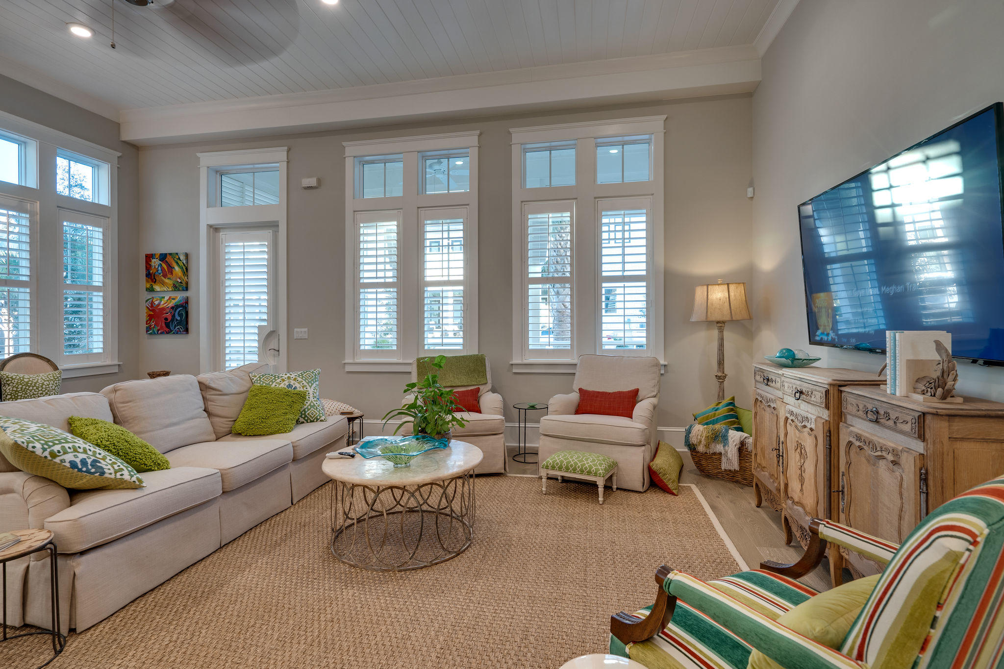 124 Clipper Street Inlet Beach, FL 32461 - Photo 8 of 47 a living room with furniture and a large window