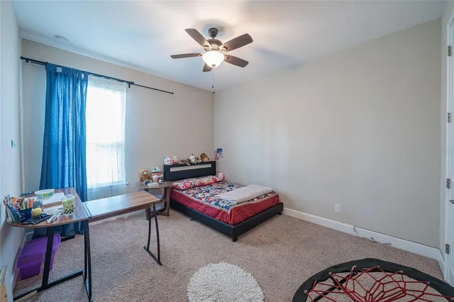 a view of a storage area with racks