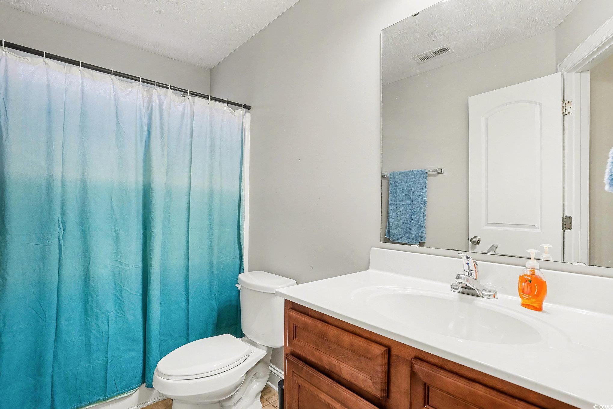216 Camrose Way Myrtle Beach, SC 29588 - Photo 22 of 32 Bathroom with vanity and a shower with curtain