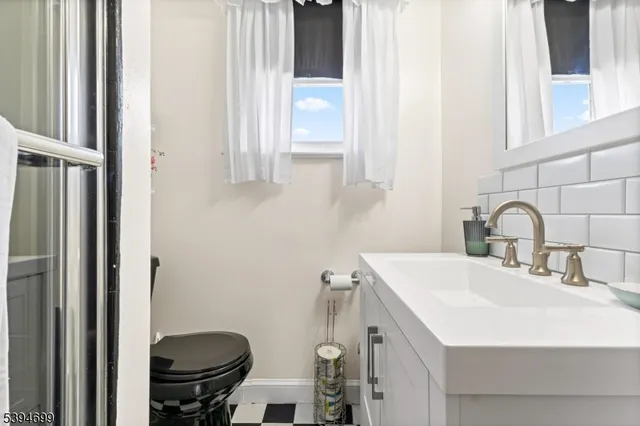 a bathroom with a sink and a toilet