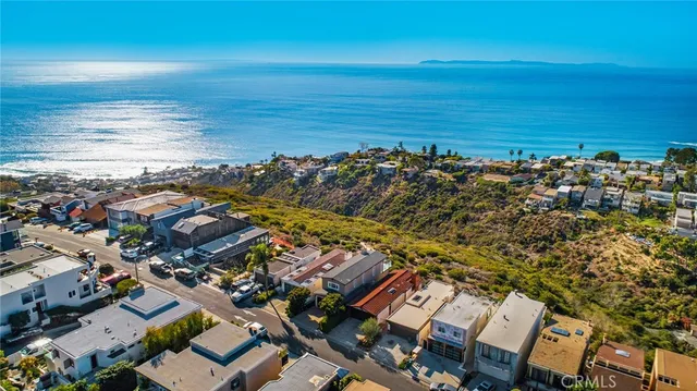 an aerial view of a ocean beach