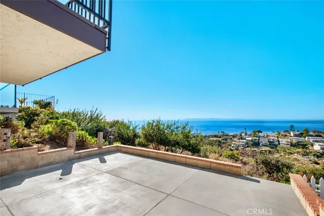 a view of a balcony with an outdoor space