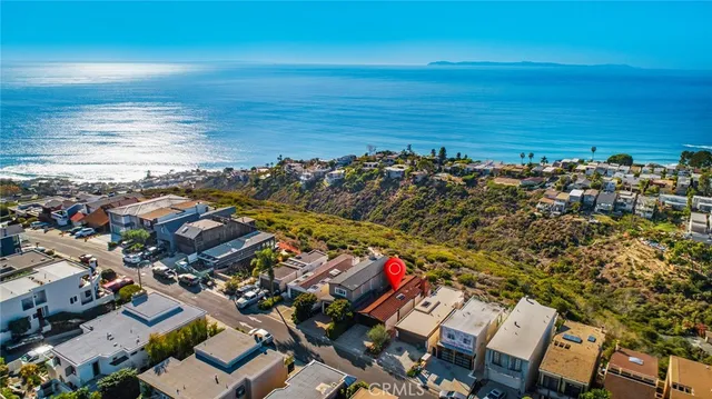 a view of city with ocean view